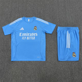 25/26 Real Madrid Short sleeve Adult training suit blue