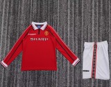 Retro 1998 Manchester United home kids kit long sleeves