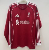 25/26 liverpool home football Jersey Long sleeves