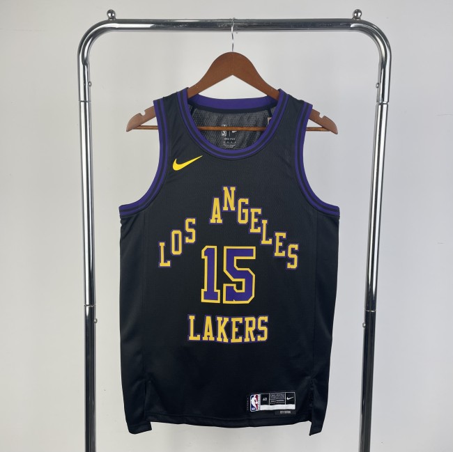 24 NBA Lakers City Edition #15 REAVES Basketball Jersey