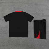 24/25 Portugal kids short sleeved black training suit