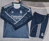 25/26 Real Madrid Away kids kit long sleeves