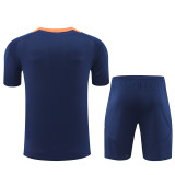 24/25 Manchester United Short sleeve royal blue training suit