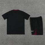 24/25 PSG Paris short -sleeved black training suit