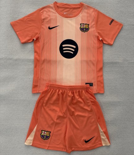 25/26 Barcelona kids kit goalkeeper orange