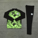 24/25 Manchester city kids training suit lFluorescent green