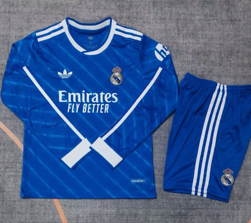 25/26 Real Madrid Third kids kit long sleeves