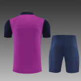 25/26 Barcelona kids Short sleeve training suit purple