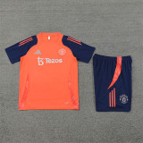 24/25 Manchester United Short sleeve orange training suit