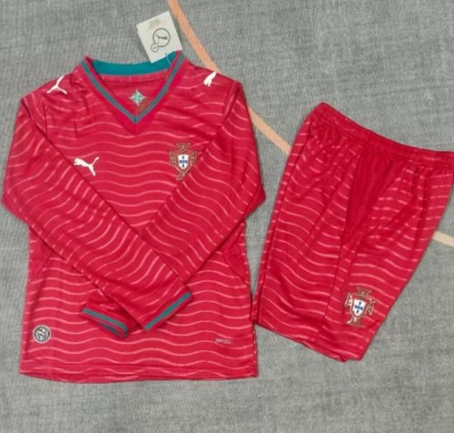 25/26 Portugal home kids kit long sleeves