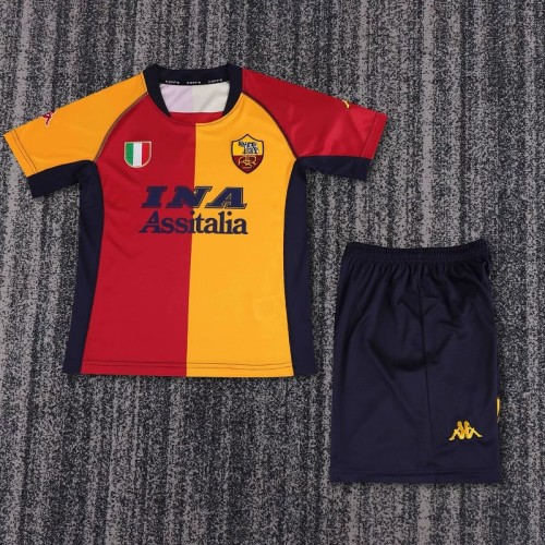 Retro 00/01 Roma home kids kit