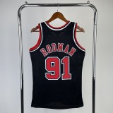 98 NBA Chicago Bulls RODMAN #91 Basketball Jersey