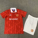 Retro 92/94 Manchester United home kids kit
