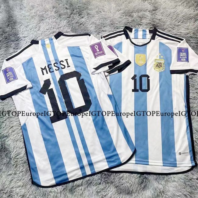 Messi Argentina world cup champion jersey with patch