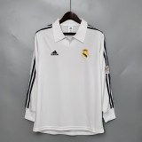 Retro long-sleeved 2002 Real Madrid home