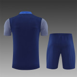 25/26 PSG kids short sleeved training suit royal blue