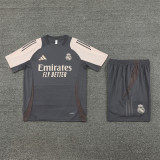 24/25 Real Madrid Short sleeve training suit dark grey