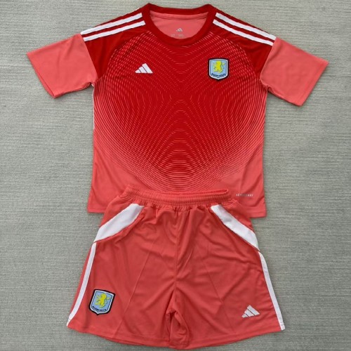 25/26 Aston Villa red goalkeeper Adult Set