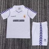 Retro 88/90 Real Madrid home kids kit