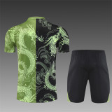 25/26 Real Madrid kids Short sleeve training suit green black