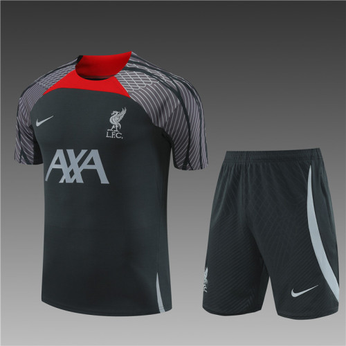24/25 Liverpool Short sleeve Dark gray training suit