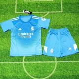25/26 Real Madrid goalkeeper kids kit blue
