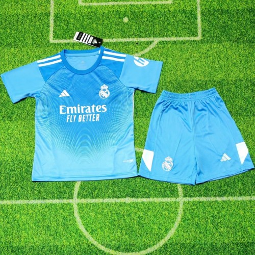 25/26 Real Madrid goalkeeper kids kit blue