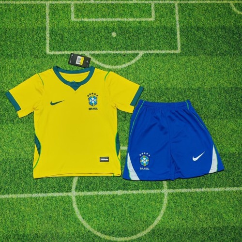 26/27 Brazil home kids kit football Jersey
