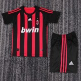 Retro 08/09 AC Milan home kids kit
