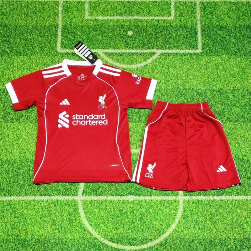 25/26 liverpool home kids kit