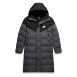 Nike black grey long cotton coat jacket