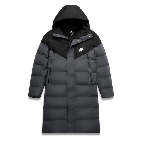 Nike black grey long cotton coat jacket