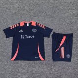 24/25 Manchester United Short sleeve royal blue training suit