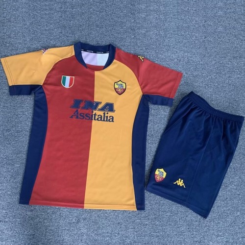 Retro 01/02 Roma home kids kit
