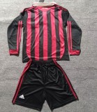 Retro 09/10 AC Milan home kids kit long sleeves