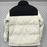 2025-26  AD Black White Hooded Cotton Coat X9001