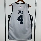 25-26 SA Spurs FOX #4 Grey Top Quality Hot Pressing NBA Jersey