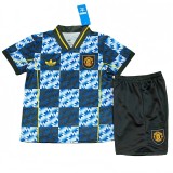 2025-26 KIDS  Manchester United Blue Grey Special Edition  soccer Jersey