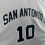 25-26 SA Spurs SOCHAN #10 Grey Top Quality Hot Pressing NBA Jersey