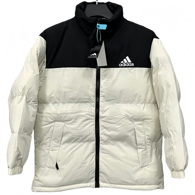 2025-26  AD Black White Hooded Cotton Coat X9001