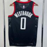 23-24 Rockets WESTBROOK #0 Black Top Quality Hot Pressing NBA Jersey (Trapeze Edition)