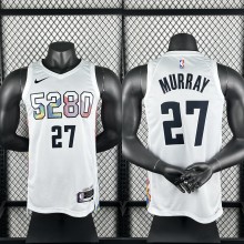 24-25 Nuggets MURRAY #27 White City Edition Top Quality Hot Pressing NBA Jersey