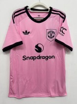 25-26 Man Utd Pink Goalkeeper Fans Soccer Jersey