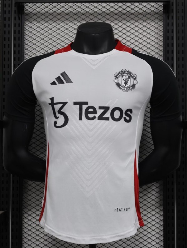 25-26 Man Utd White Player Version Soccer Jersey
