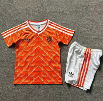 1988  NetherIands Home Retro Kids Soccer Jersey