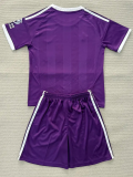 25-26 Aston Villa Purple Goalkeeper Kids Soccer Jersey 1:1 Thai Quality