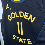 24-25 WARRIORS THOMPSON #11 Black Top Quality Hot Pressing NBA Jersey (Trapeze Edition) 飞人版