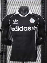 2025 AD Black Player Version Polo Short Sleeve 1:1 Thai Quality