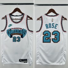 24-25 GRIZZLIES  ROSE #23 White Top Quality Hot Pressing NBA Jersey