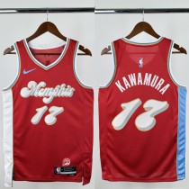 24-25 Grizzlies KAWAMURA #17 Red City Edition Top Quality Hot Pressing NBA Jersey